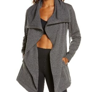 Zella Charcoal Amazing Cozy wrap Jacket. Xs